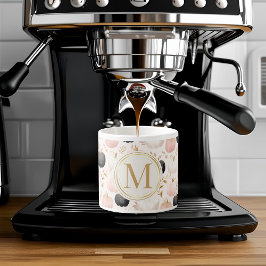 Modern Pumpkin Monogram - Personlig - inledning Espressomugg