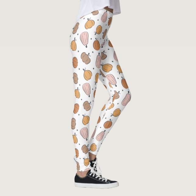 Modern Pumpkin Mönster - Leggings (Höger)
