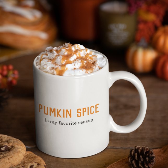 Modern Pumpkin Spice är min favoritsäsong Två-Tonad Mugg (Skapare uppladdad)