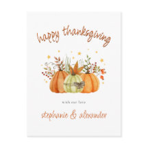 Modern Pumpkins Autumn Happy thanksgiving