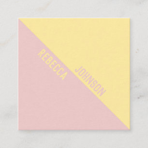 Modern Punchy Pastel Duotone - Affärskort Fyrkantigt Visitkort