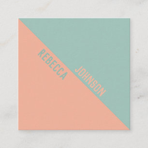 Modern Punchy Pastel Duotone - Affärskort Fyrkantigt Visitkort