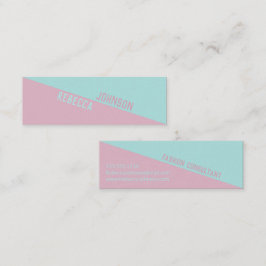 Modern Punchy Pastel Duotone - Affärskort Mini Visitkort