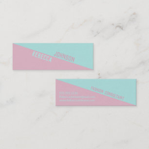 Modern Punchy Pastel Duotone - Affärskort Mini Visitkort