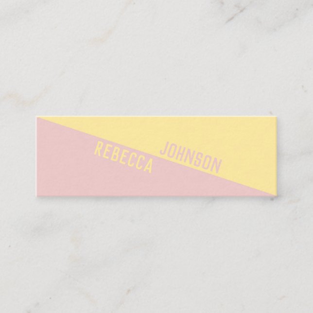 Modern Punchy Pastel Duotone - Affärskort Mini Visitkort (Framsida)