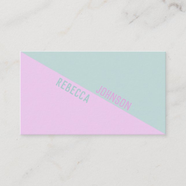 Modern Punchy Pastel Duotone - Affärskort Visitkort (Framsida)