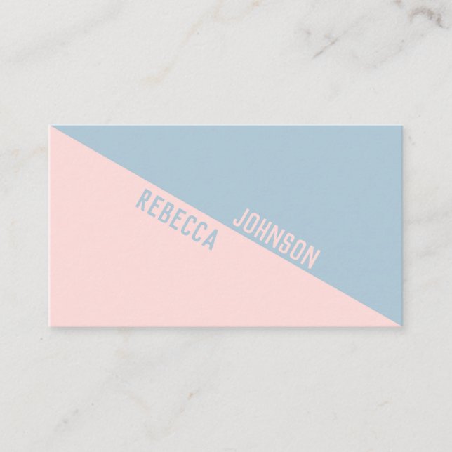Modern Punchy Pastel Duotone - Affärskort Visitkort (Framsida)