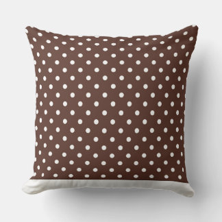 Modern punkt Pillow Brown med vita punkter CH9 Kudde