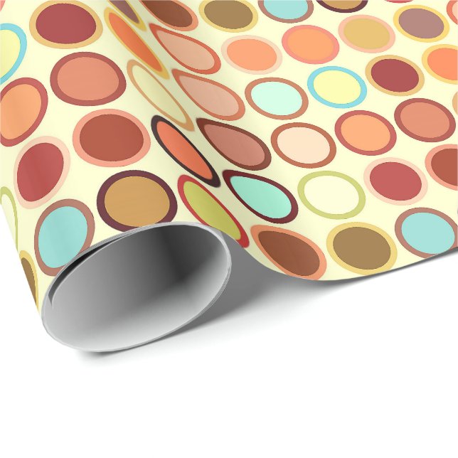 Modern punkter i mitten av århundradet - kräm med  presentpapper (Rullad Hörn)