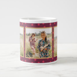 Modern punkter tre foto jumbo mugg