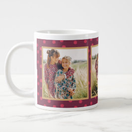 Modern punkter tre foto jumbo mugg