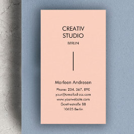 Modern Pure Beige Schwarz Visitkort
