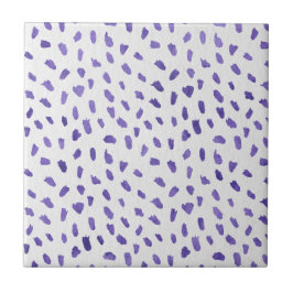 Modern Purple Dots Fun Spots Ceramic Tile Kakelplatta