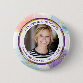 Modern Purple & Gold Pastel Forever in our Hearts  Knapp