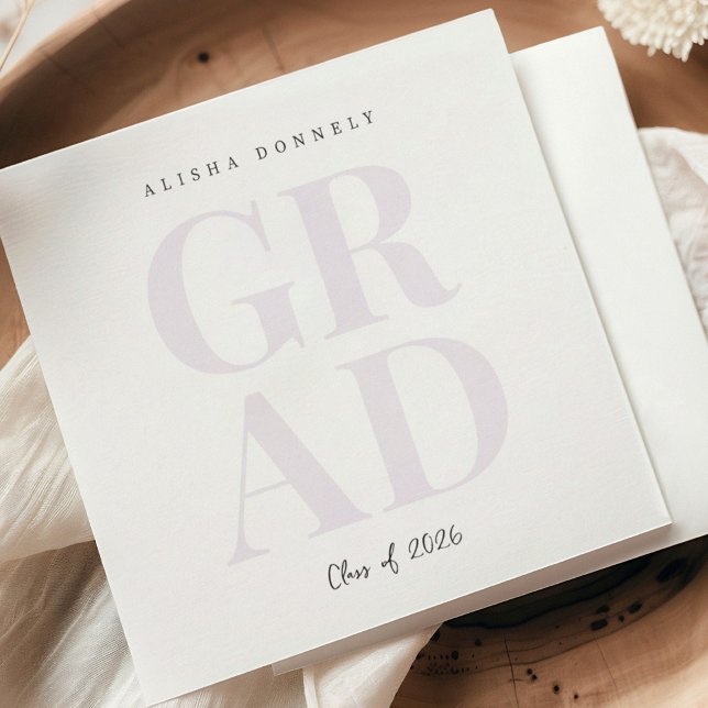 Modern Purple Graduation Napkin  Pappersservett (Skapare uppladdad)