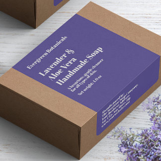 Modern Purple Soap Packaging Label Fraktsedel