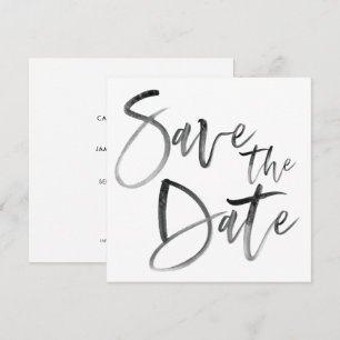 Modern Push Calligraphy-skript Bröllop Spara Datumet