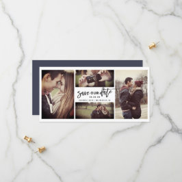 Modern Push Script Calligraphy 4 Multi Photo Spara Datumet