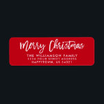 Modern Push Script Star God jul-familj Returadress Etikett<br><div class="desc">Returadressetikett för Modern Push Script Star God jul Family Return</div>
