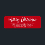 Modern Push Script Star God jul-familj Returadress Etikett<br><div class="desc">Returadressetikett för Modern Push Script Star God jul Family Return</div>