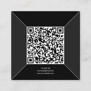 Modern QR-Affärskort, enkelt personligt Fyrkantigt Visitkort