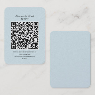 Modern QR-Bröllop OSA för kodskript Visitkort