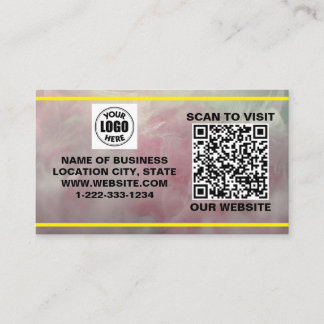 Modern QR Business Card – Marble Style Visitkort