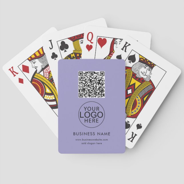 Modern QR Code and Business Logo Casinokort (Baksidan)