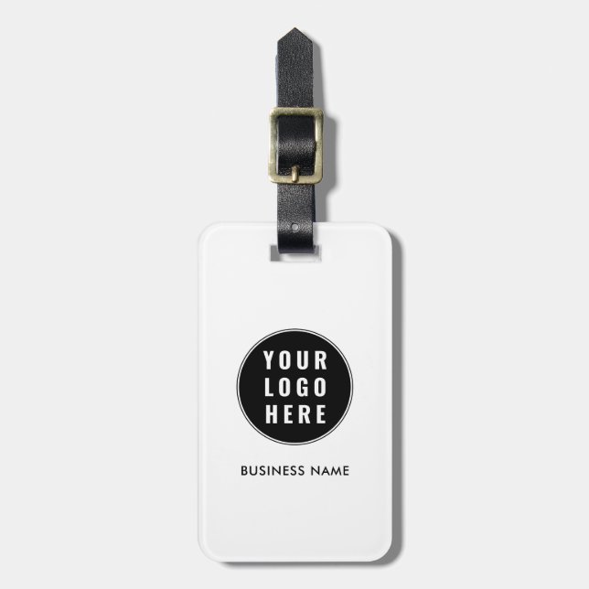 Modern QR Code Business Logo Minimalist Bagagebricka (Vertikal Framsida)