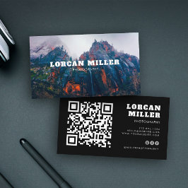 Modern QR CODE-fotominimalistisk Professionell Visitkort