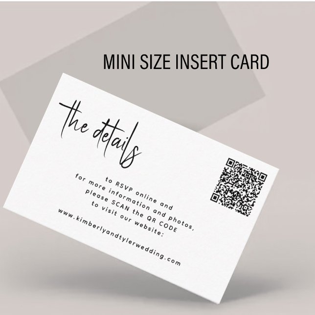 Modern QR CODE-information om modern OSA bröllop Tilläggskort (Skapare uppladdad)