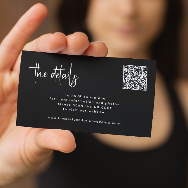 Modern QR CODE-information om modern OSA bröllop Tilläggskort (Skapare uppladdad)