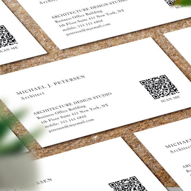 Modern QR CODE-minimalistmall för professionell Visitkort (Skapare uppladdad)