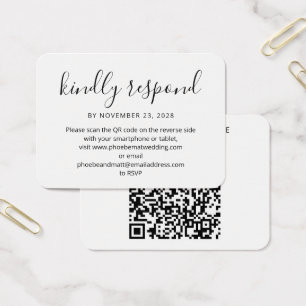 Modern QR Code OSA Response och webbplats Visitkort