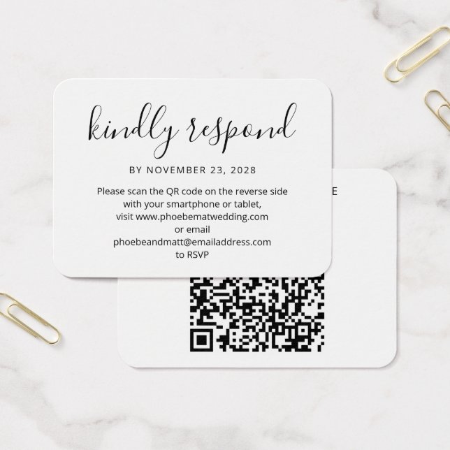 Modern QR Code OSA Response och webbplats Visitkort (Kontor)