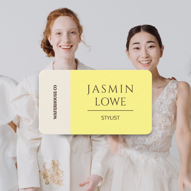 Modern QR Code Social Media Låt oss Connect-Gult Visitkort (Skapare uppladdad)