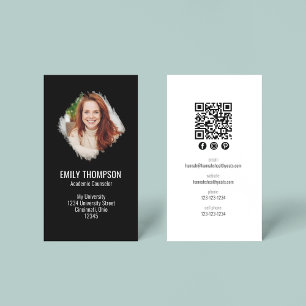 Modern QR Code Social Media Photo Professionell Visitkort