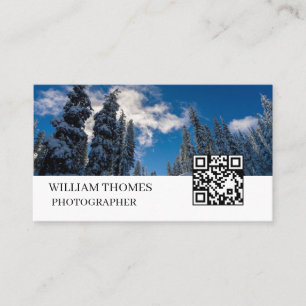 Modern QR-fotograferingsportfölj Varumärkesstil Visitkort