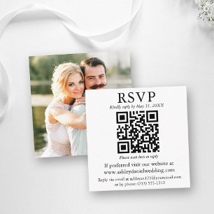 Modern QR-fotohöljeskort för Bröllop OSA Tilläggskort
