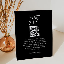 Modern QR Gift Registry Honeymoon Fund Bröllop