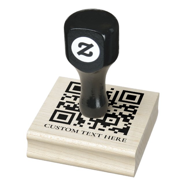 Modern QR-kod Anpassad Text Varumärkesdesign Stämpel (Stämpel)