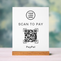 Modern QR-kod betalningsskylt för disk