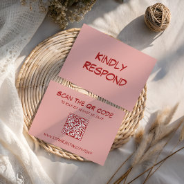 Modern QR-kod Bröllop OSA Kort