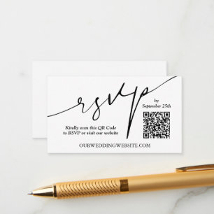 Modern QR-kod Bröllop Tilläggskort