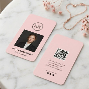 Modern QR-kod för anställd-ID-märke   Anpassad  Visitkort