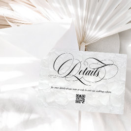 Modern QR-kod för Bröllop-detaljer Tilläggskort