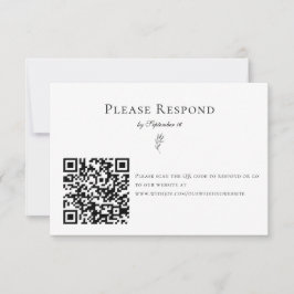 Modern QR-kod för enkel minimal klassisk Elegant OSA Kort