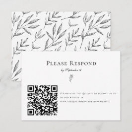 Modern QR-kod för enkel minimal klassisk Elegant OSA Kort