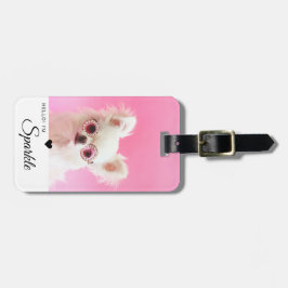 Modern QR-kod för enkelfoto Bagagebricka