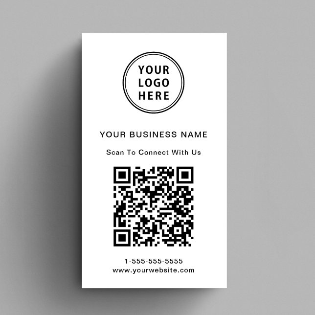Modern QR-kod för främjande av Logotyp Visitkort (Capture attention, make connections, and leave a lasting impression with our modern QR business card)